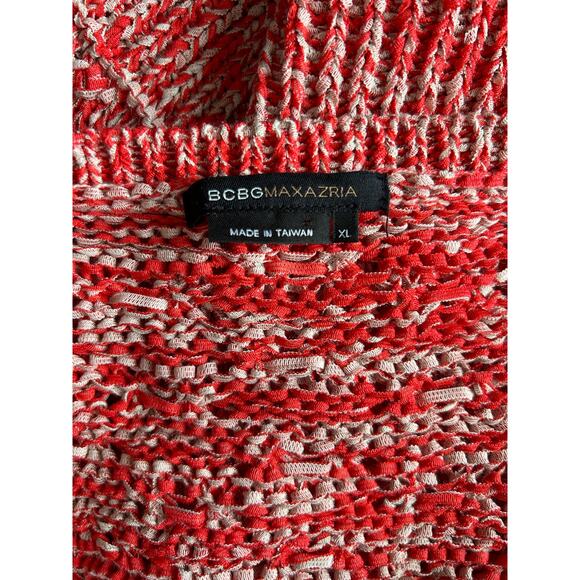 BCBG Maxazria XL Sweater Red White - Picture 2 of 5